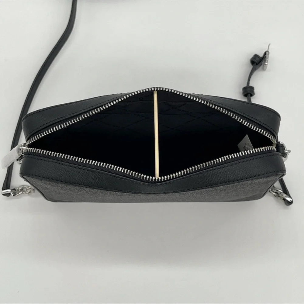 Michael Kors EW Crossbody Bag Black Leather - Picture 5 of 9